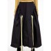 Organic black cotton quilting skirt high waist Traveling patchwork maxi skirts